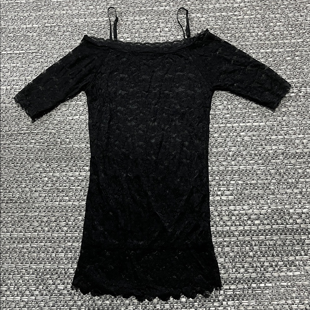 Black Lace Mini Dress